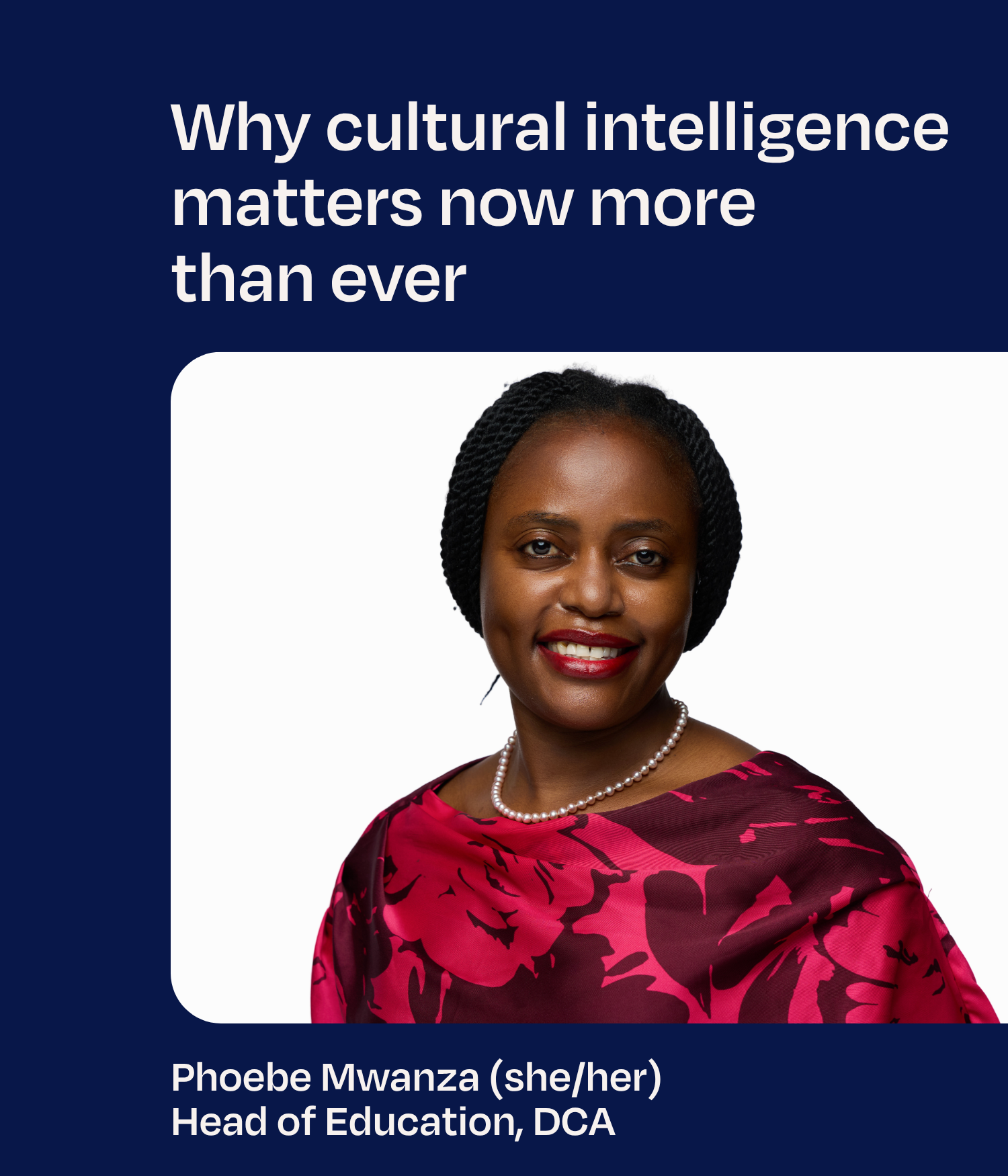 Headshot of Phoebe Mwanza