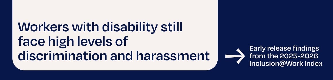 Workers with disability still face high levels of discrimination and harassment
