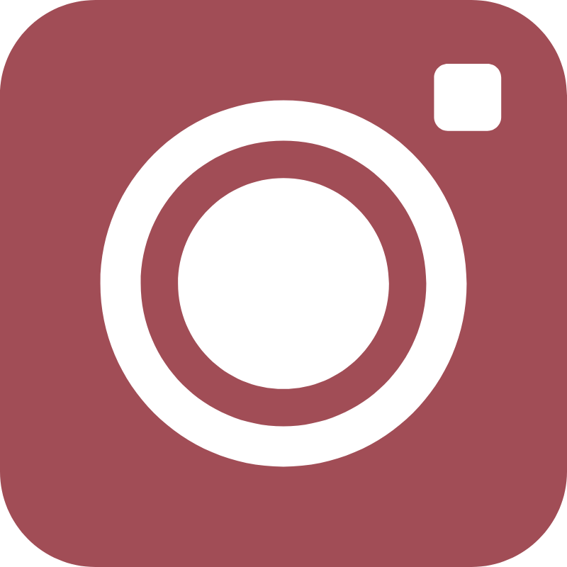 Instagram icon in maroon and white