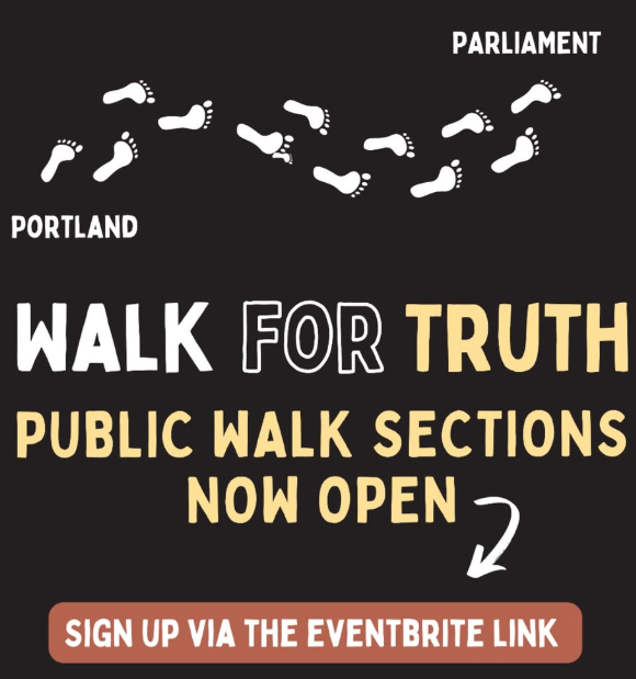 Walk for truth tile