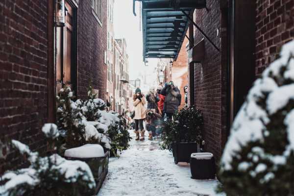 Photo of a person standing in the snow